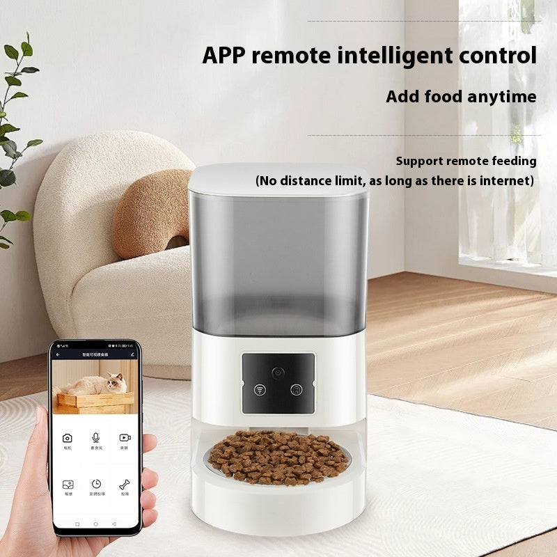 Timing Quantitative Remote Control Automatic Pet Feeder Cat Food Dog Food Intelligent Feeding Machine