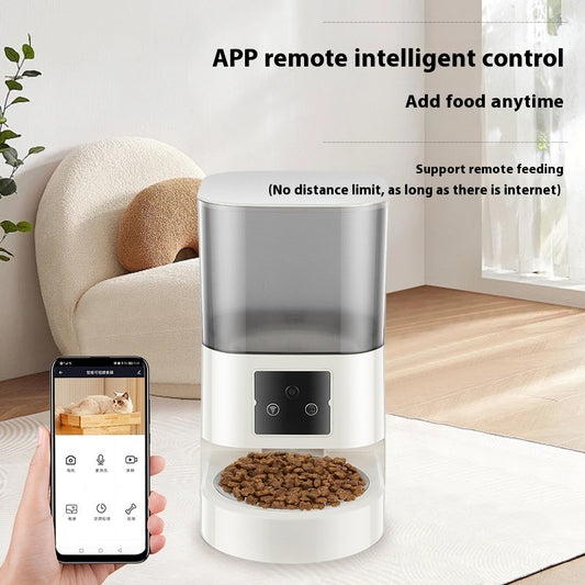 Timing Quantitative Remote Control Automatic Pet Feeder Cat Food Dog Food Intelligent Feeding Machine
