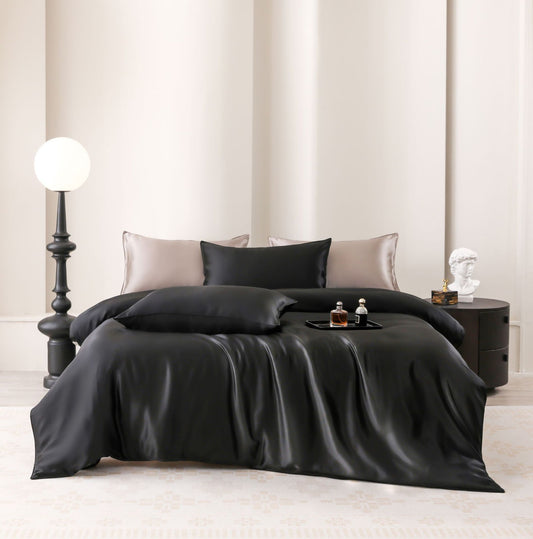 Silk Four-piece Set 19 M Pure Color Pillowcase