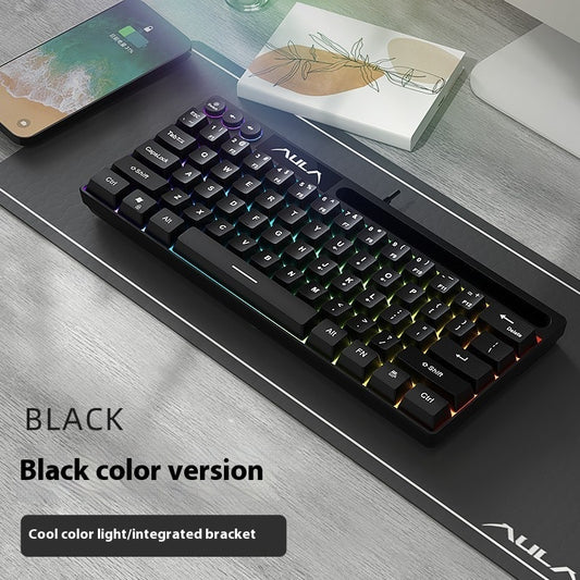 F3061 61keys Wired RGB Gaming Keyboard Membrane Keyboar