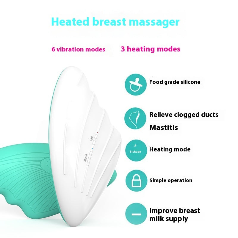 Wireless Heating Chest Massager Promote Lactation Portable