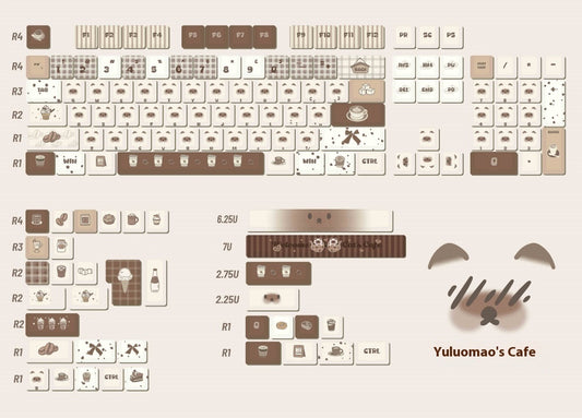 Original MAO Height PBT Five-sided Sublimation Mechanical Keyboard Keycaps