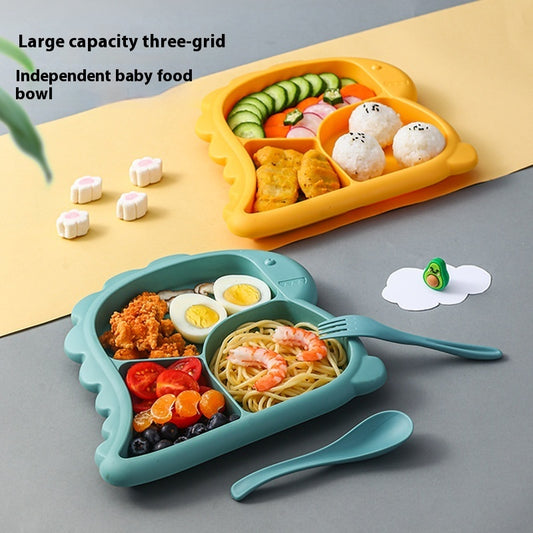 Creative Cartoon Dinosaur Children's Dinner Plate Four-piece Set