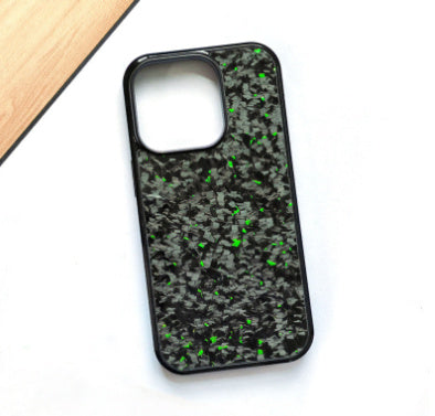Gold Foil Carbon Fiber Forged Grain Phone Case