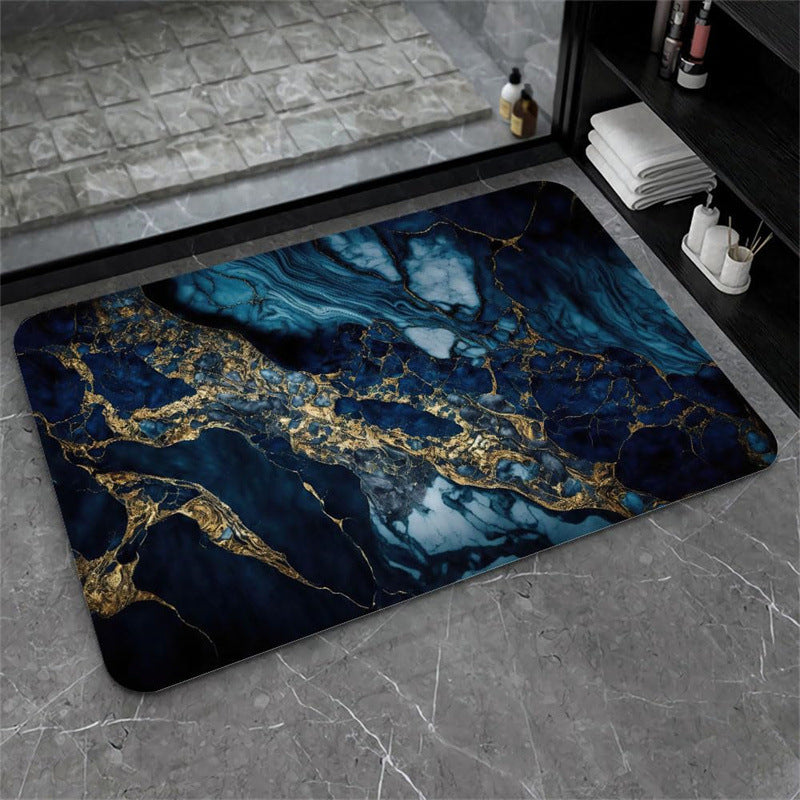 Nordic Light Luxury Marbling Diatom Ooze Absorbent Non-slip Floor Mat Toilet Door Quick-drying Feet