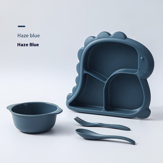 Creative Cartoon Dinosaur Children's Dinner Plate Four-piece Set