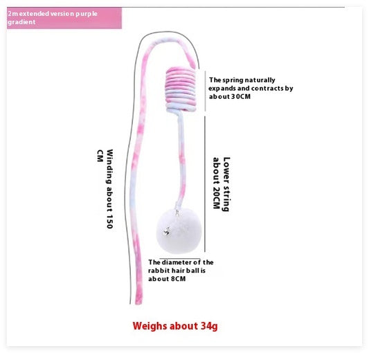 Cat Toy Self-Hi Sucker Spring Rabbit Hair Ball Interactive Play Pet Supplies Interactive Toys