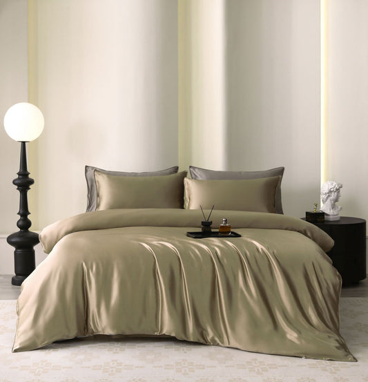 Silk Four-piece Set 19 M Pure Color Pillowcase