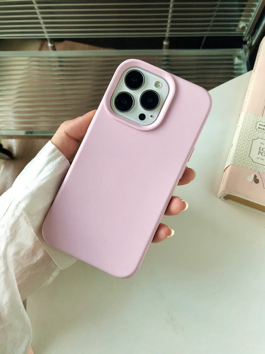 Solid Color Liquid Silicone Phone Case