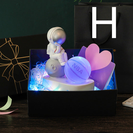 Space Astronaut Desktop Resin Decoration Dream Transparent Crystal Ball Gradient Light