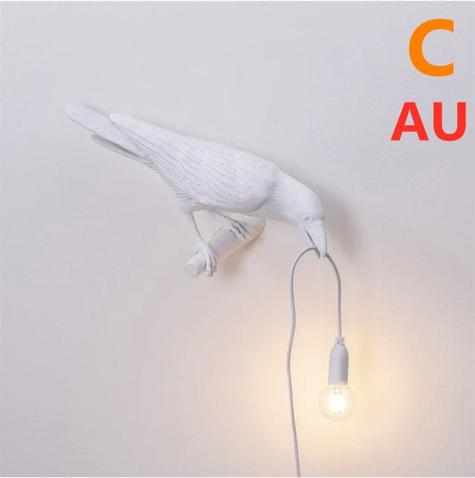Creative Auspicious Bird Resin Wall Lamp Decoration
