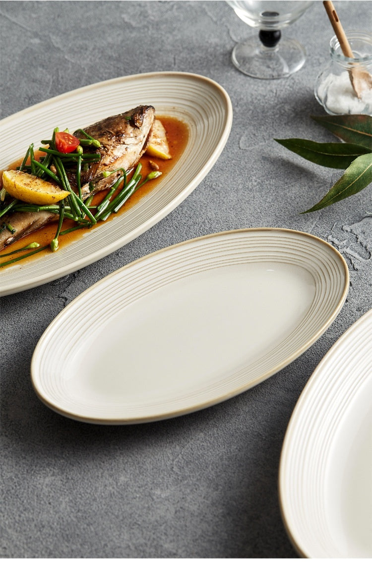 Household Light Luxury High-grade Tableware High Temperature Resistance Plate