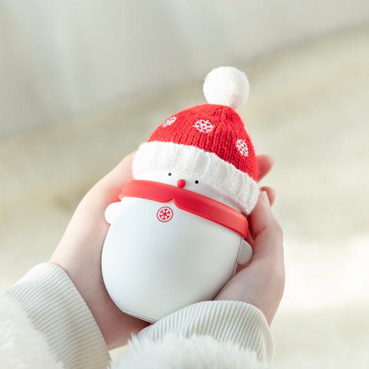 2 In 1 Hand Warmer USB Rechargeable Electric Hand Warmer Heater Mini Pocket Warmer Power Bank Snowman Christmas Gift