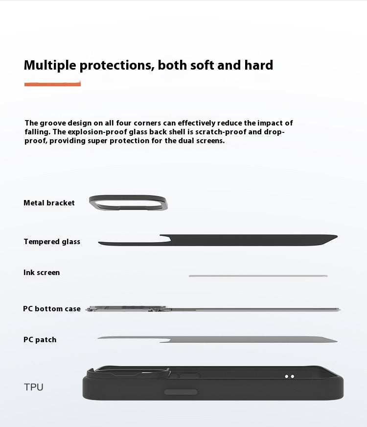 Smart NFC Color E-ink Screen Creative Projection Screen DIY Phone Case