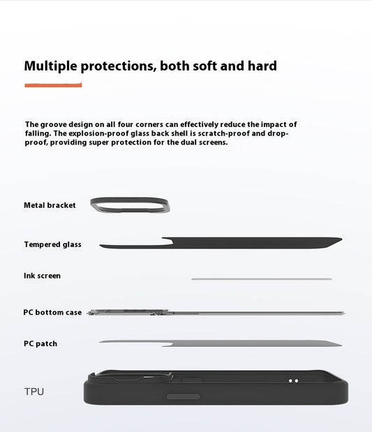 Smart NFC Color E-ink Screen Creative Projection Screen DIY Phone Case