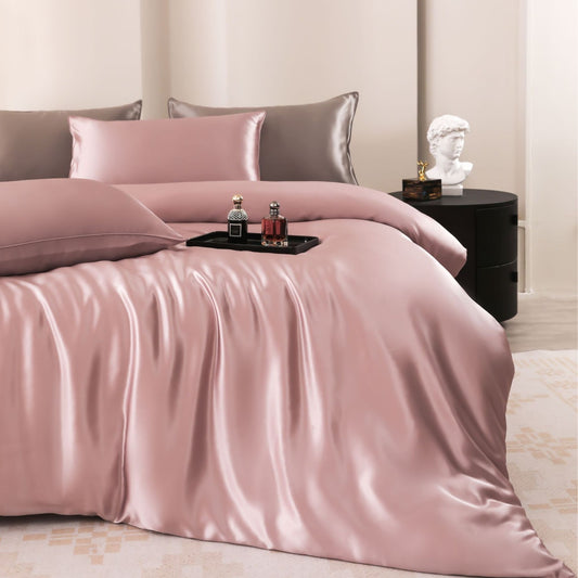 Silk Four-piece Set 19 M Pure Color Pillowcase
