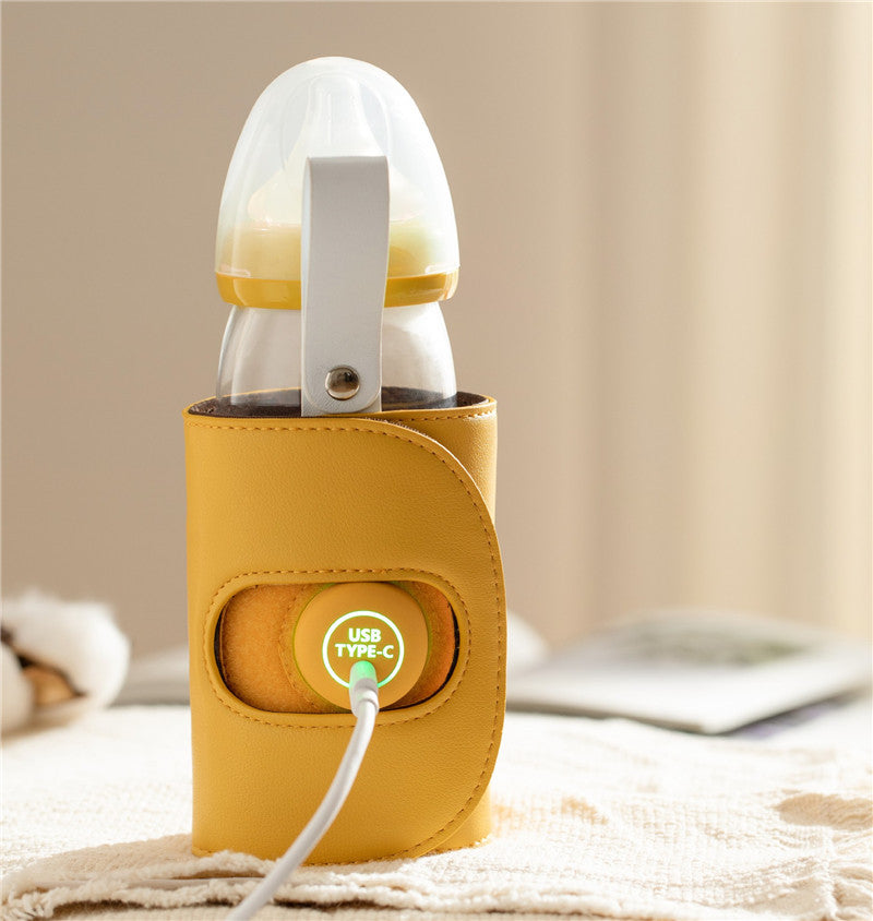 Milk Bottle Warmer Nursing Bottle Insulation Cover Universal Heating Sleeve USB Charging Constant Temperature Baby Bottle Heater
