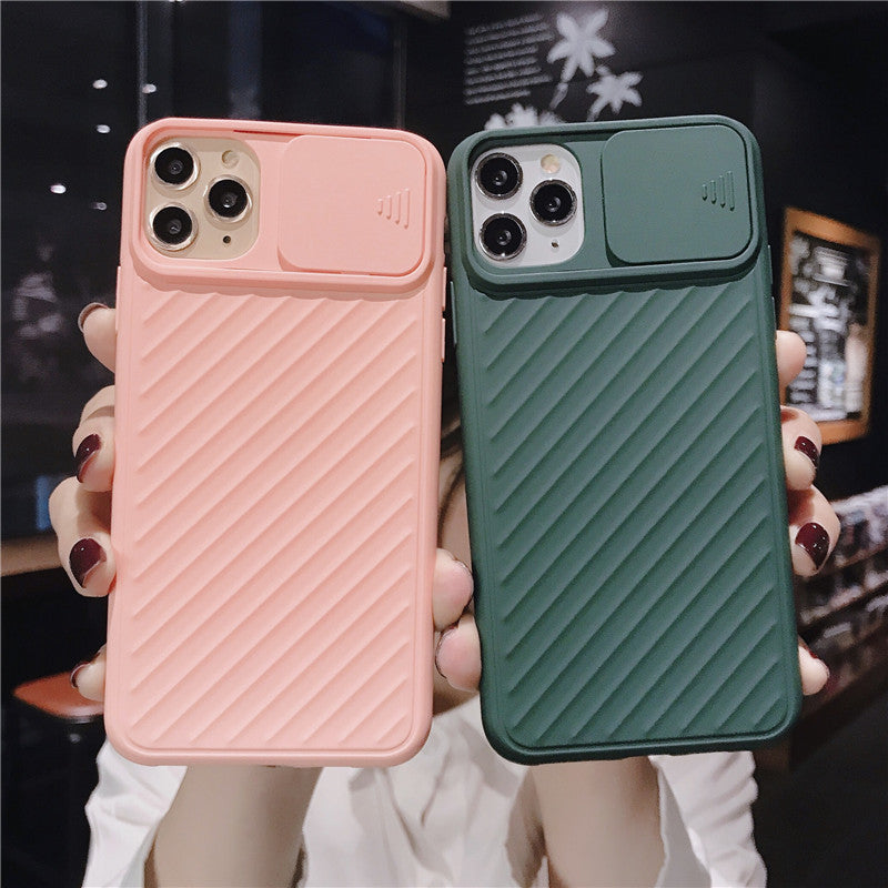 Compatible With , Slide Camera Lens Protector Phone Case Soft Silicone Cover Matte Back Cover