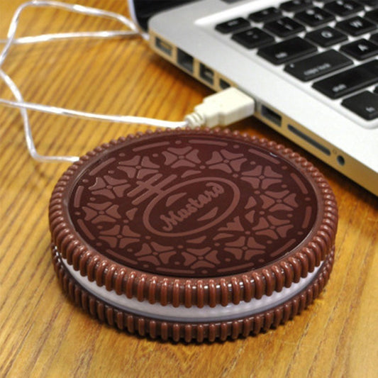 Portable Cookie Shape Cup Mat USB Power Supply Cable Heater Mat Drinks Warmer Tiny Mug Drink Coaster Vacuum Cup Pad 2021 New