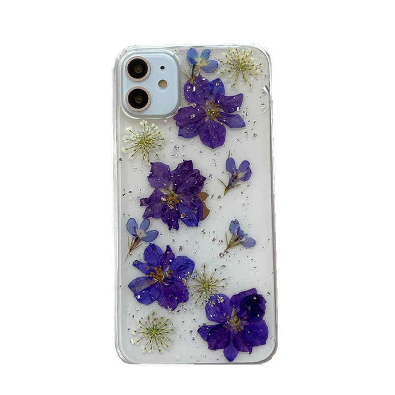 Compatible With , Daisy Phone Case Real Flower Protective Cover