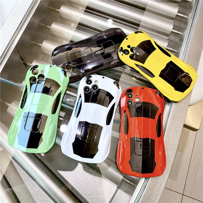 Compatible with Apple , Creative Sports Car Anti-Fall Mobile Phone Case For Protective CoverSilicone Soft Shell Trendy