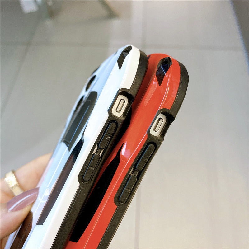 Compatible with Apple , Creative Sports Car Anti-Fall Mobile Phone Case For Protective CoverSilicone Soft Shell Trendy