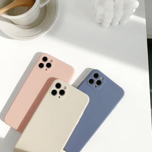 Simple Silicone Solid Color Phone Case