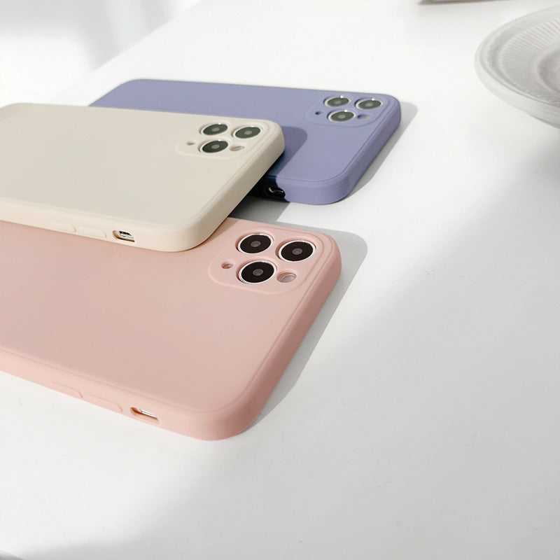 Simple Silicone Solid Color Phone Case