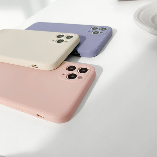 Simple Silicone Solid Color Phone Case