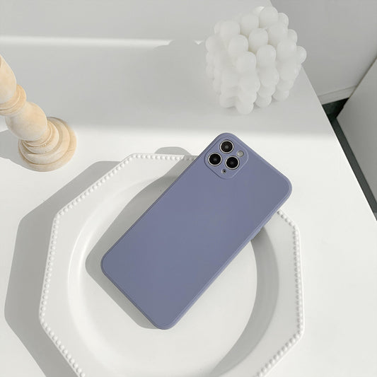 Simple Silicone Solid Color Phone Case