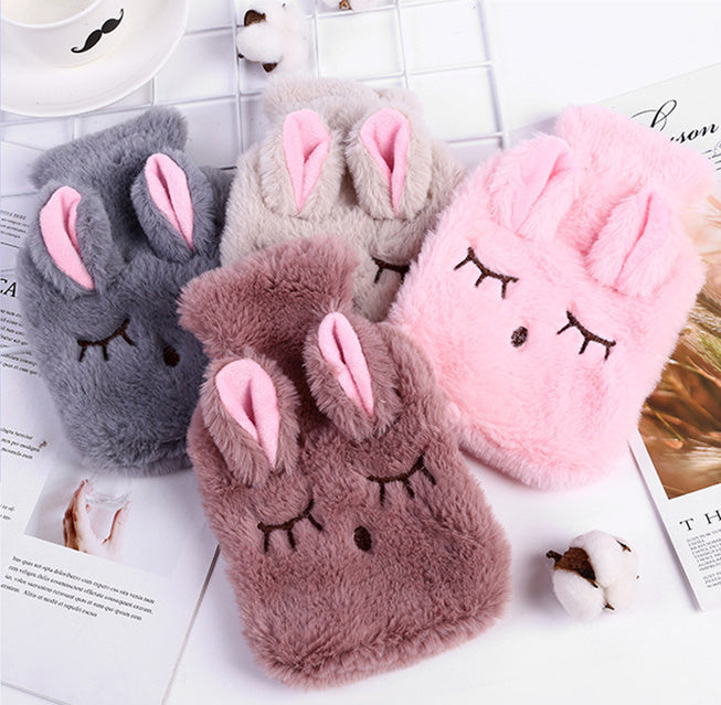 Cartoon Plush Hand Warmer Removable And Washable Installation Water Injection Hot Water Bottle Super Cute Cute Animal Water Bag