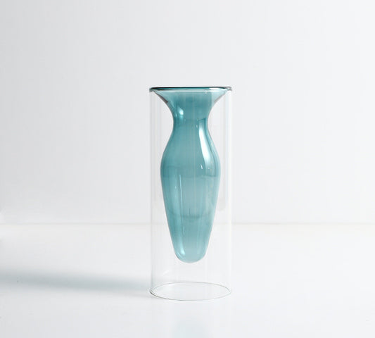 Home Decoration Accessories Nordic Ins Colourful Glass Transparent Vase Living Room Dining Table Dried Flowers Hydroponic Vases