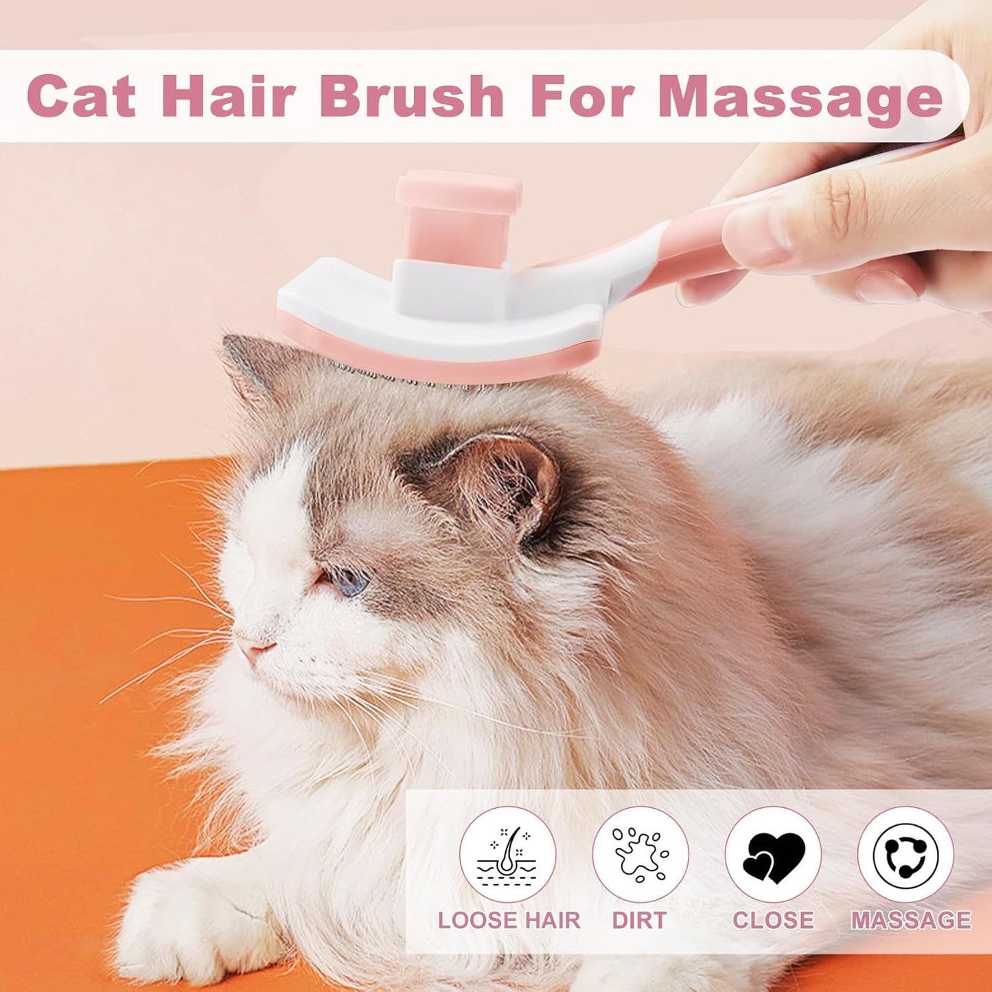 Pet Self Cleaning Slicker Brush Pet Hair Brush Dog Brush Cat Brush For Shedding Hair Pet Hair Removal Tool Safe Massage Comb For Long Middle-long, Short Hair