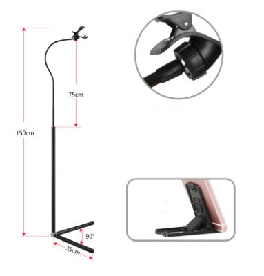 Bed with mobile phone bracket live artifact lazy watch TV bedside mobile phone holder universal folder overhead support shelf