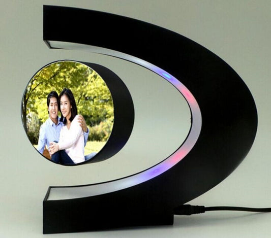 Electronic Magnetic Floating LED 3D Photo Frame Night Light