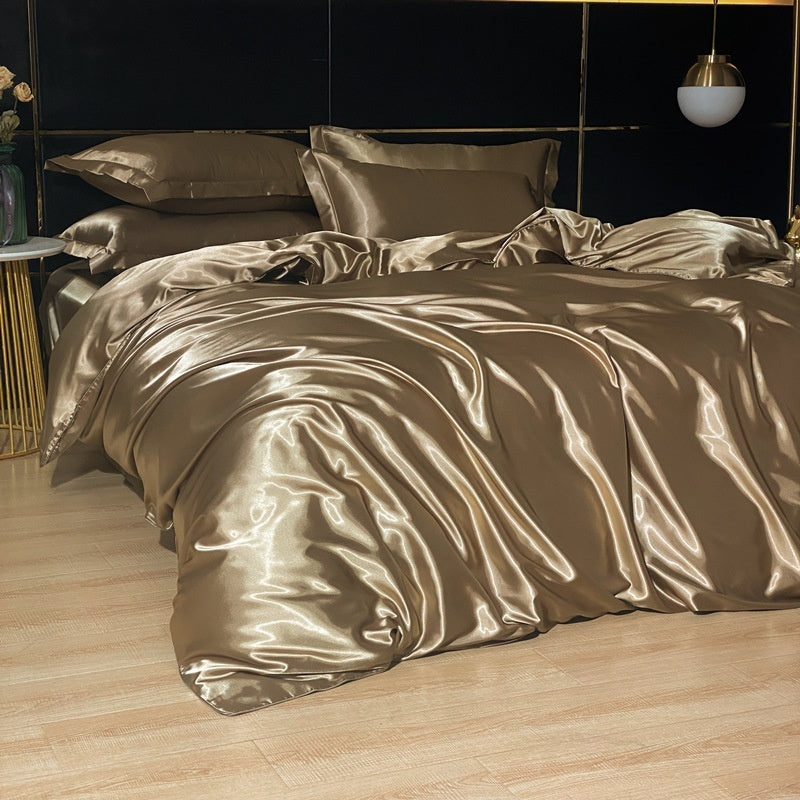 Four-piece Silky Sleep Bare Silk Quilt Cover