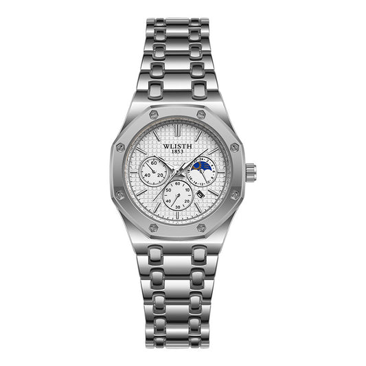Women's Watch Luminous Steel Strap Calendar
