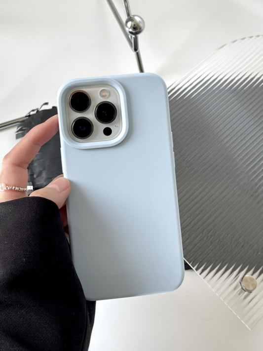Solid Color Liquid Silicone Phone Case