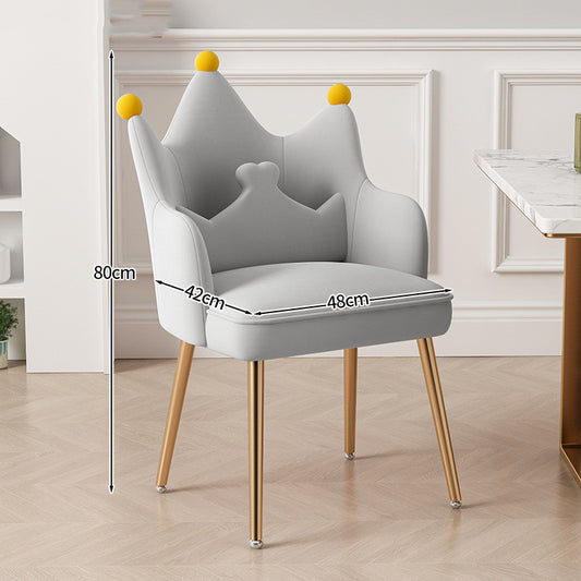 Light Luxury Dressing Stool Home Dining Chair Backrest Petals