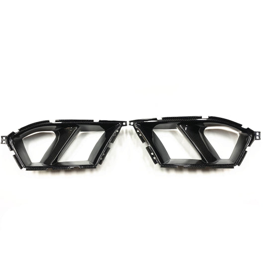 Automotive dry carbon fiber front bumper grille