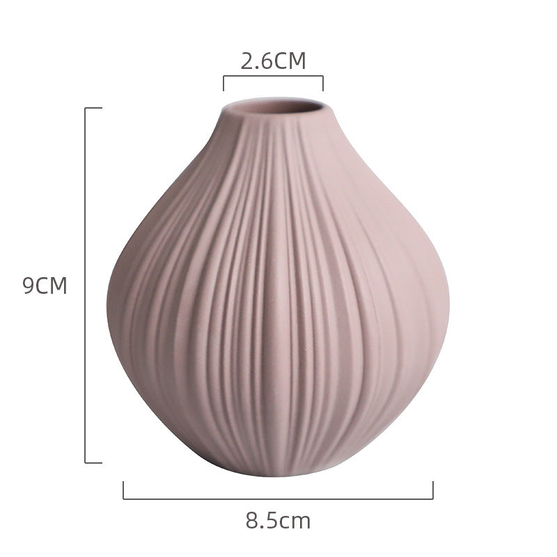 Mini Ceramic Vase Modern Minimalist Dining Table