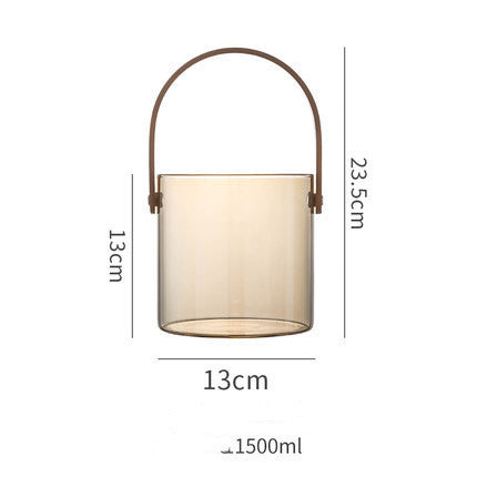 Light Luxury Shopping Basket Glass Fruit Plate Salad Dried Household