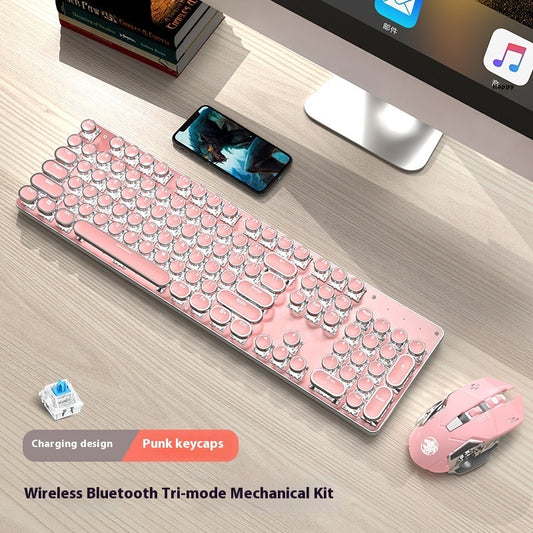 Predecessor TK950 Wireless Bluetooth Three-mode Real Mechanical Mouse Suit E-sports Games Punk Keyboard Usb