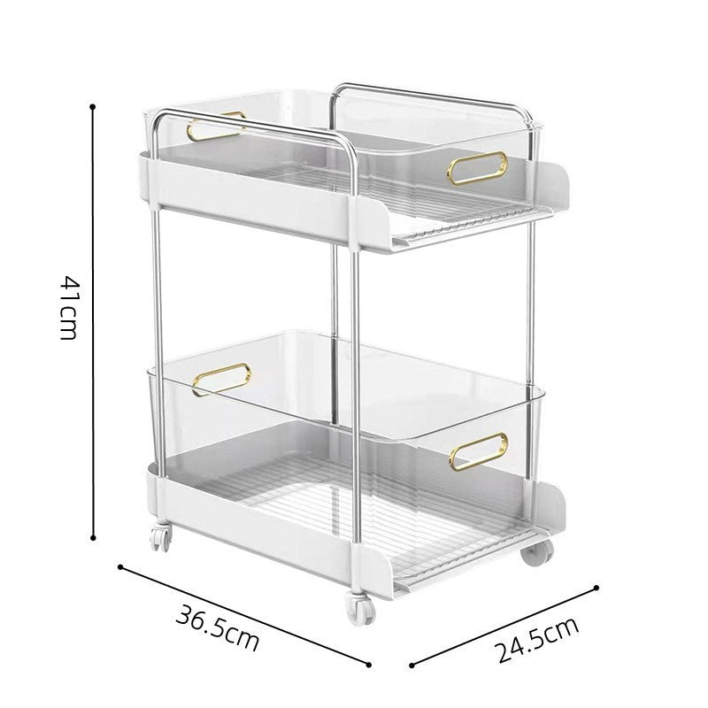 Light Luxury Kitchen Shelving Cosmetics Office File Cabinet Seam Storage Rack