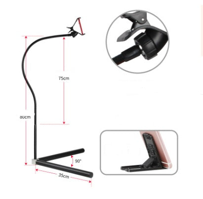 Bed with mobile phone bracket live artifact lazy watch TV bedside mobile phone holder universal folder overhead support shelf