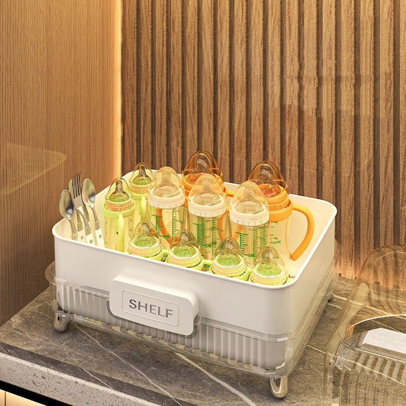 Light Luxury Drain Bowl Rack With Large Kitchen Capacity