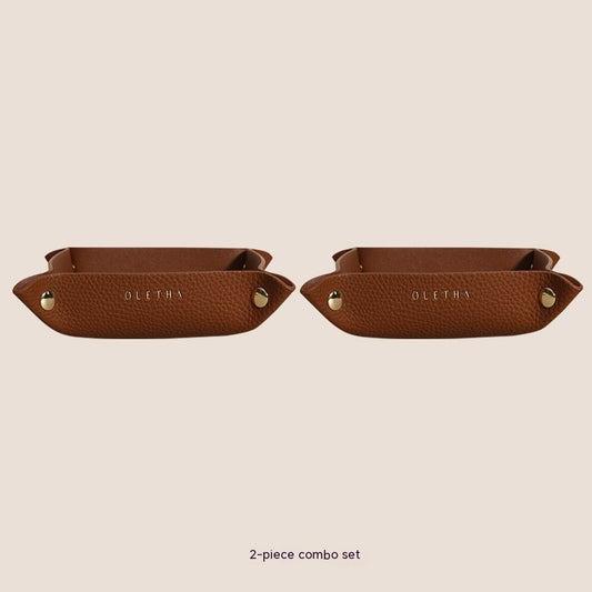 Jewelry Hallway Light Luxury Woven Dining Tray Key Cosmetic Storage Tray