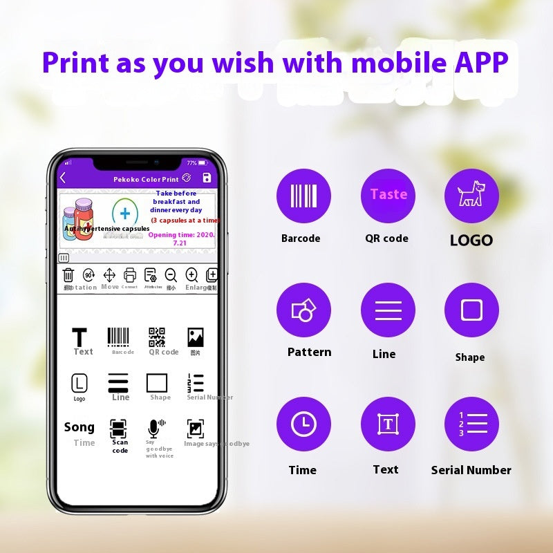 Wireless Smart Handheld Printer Portable Small