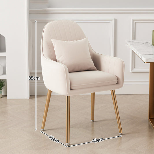 Light Luxury Dressing Stool Home Dining Chair Backrest Petals