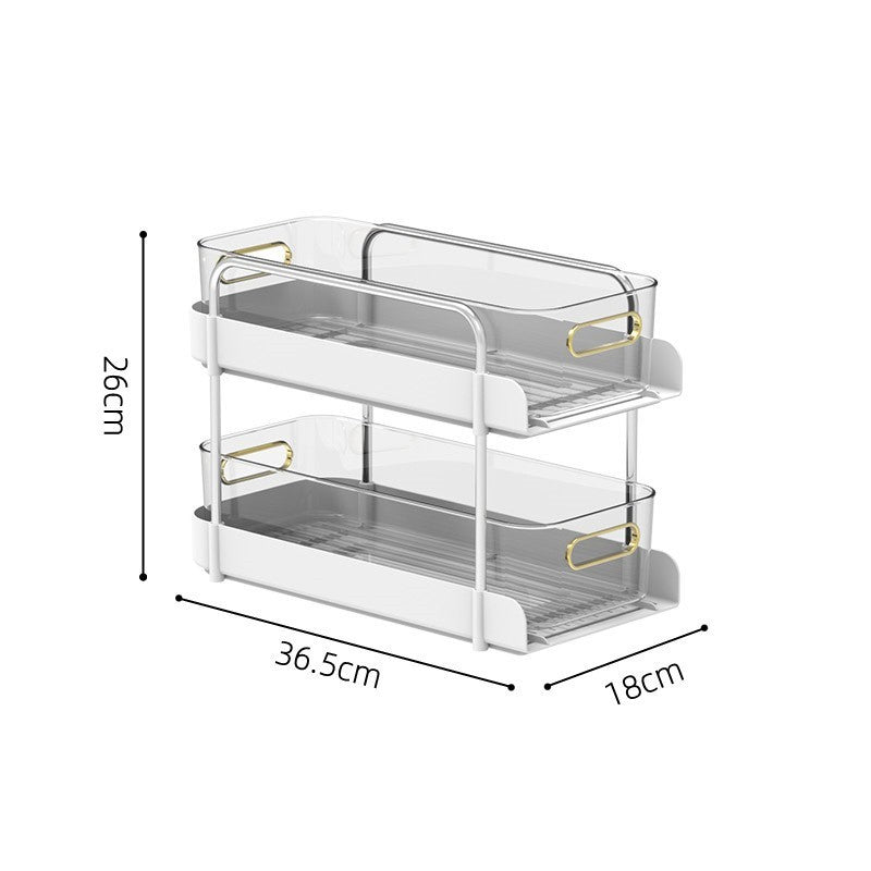 Light Luxury Kitchen Shelving Cosmetics Office File Cabinet Seam Storage Rack